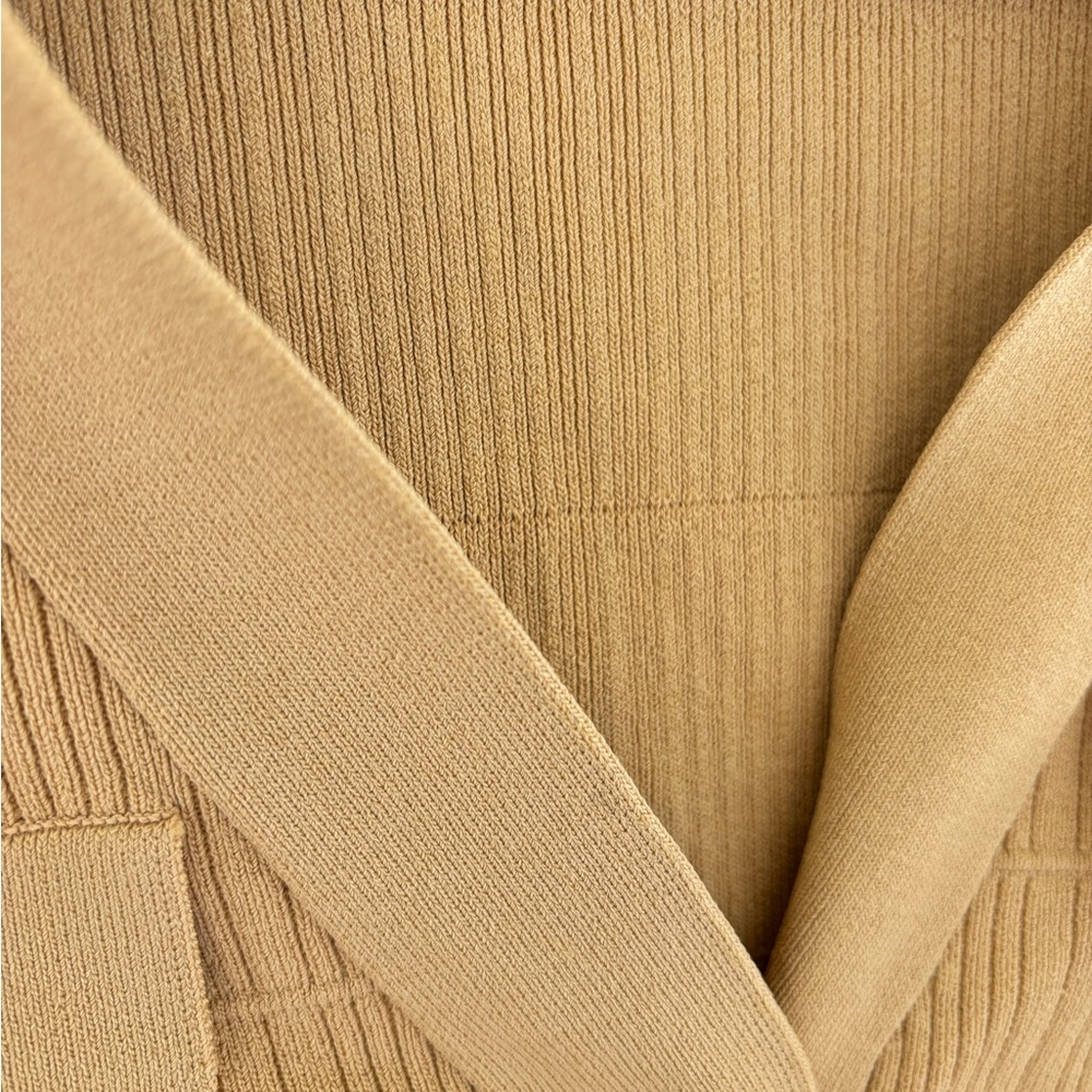 Sandro Mustard Ribbed Button-Up Cardigan - Picture 7 of 13